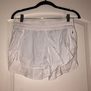 White lululemen tracker short